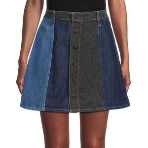 AG Jeans Patchwork Denim Skirt
